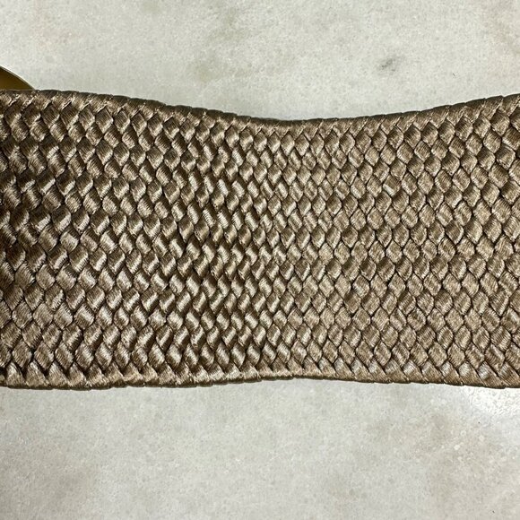 Wide Stretchable Elastic Waist Belt With Metal Double Gold Bucket - Picture 12 of 13